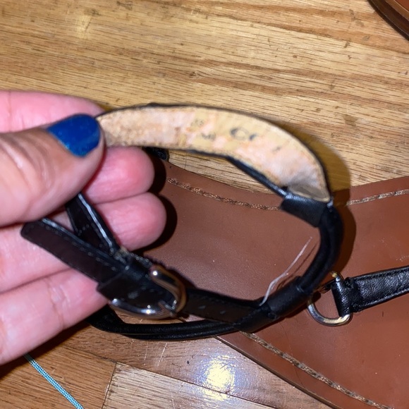 SOLD - Coach Strappy Black Sandal w/ Silver Decoration - Picture 8 of 10
